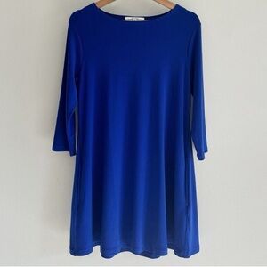 Sympli Elegant Blue Women's Dress